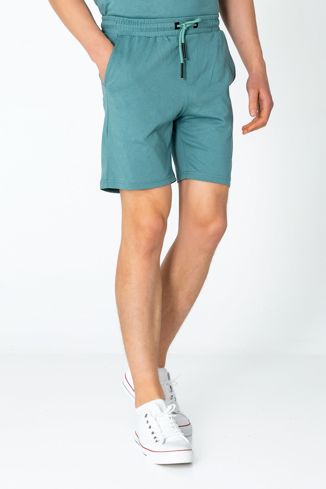 Lightweight Cotton Shorts - Teal Green