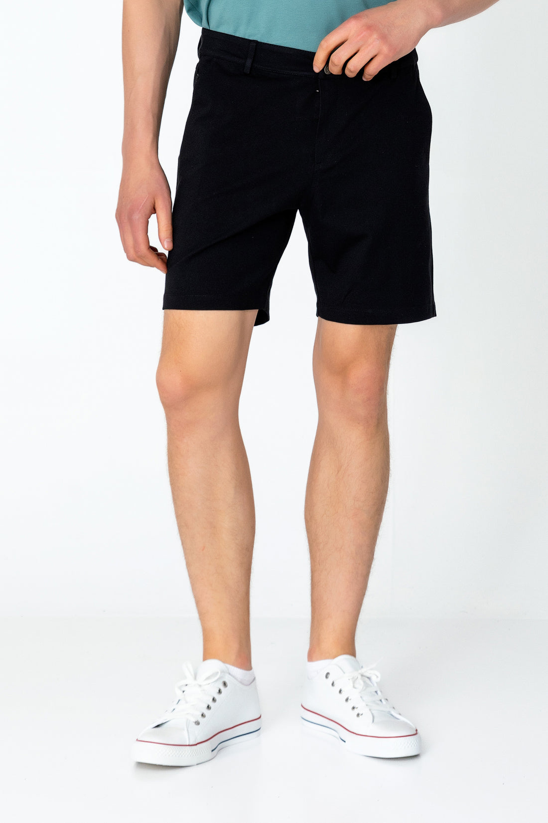Side Pocket Lightweight Shorts - Black