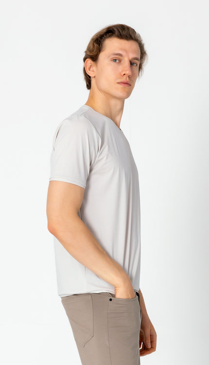 Wrinkle Free Crew Neck T-shirt - Stone