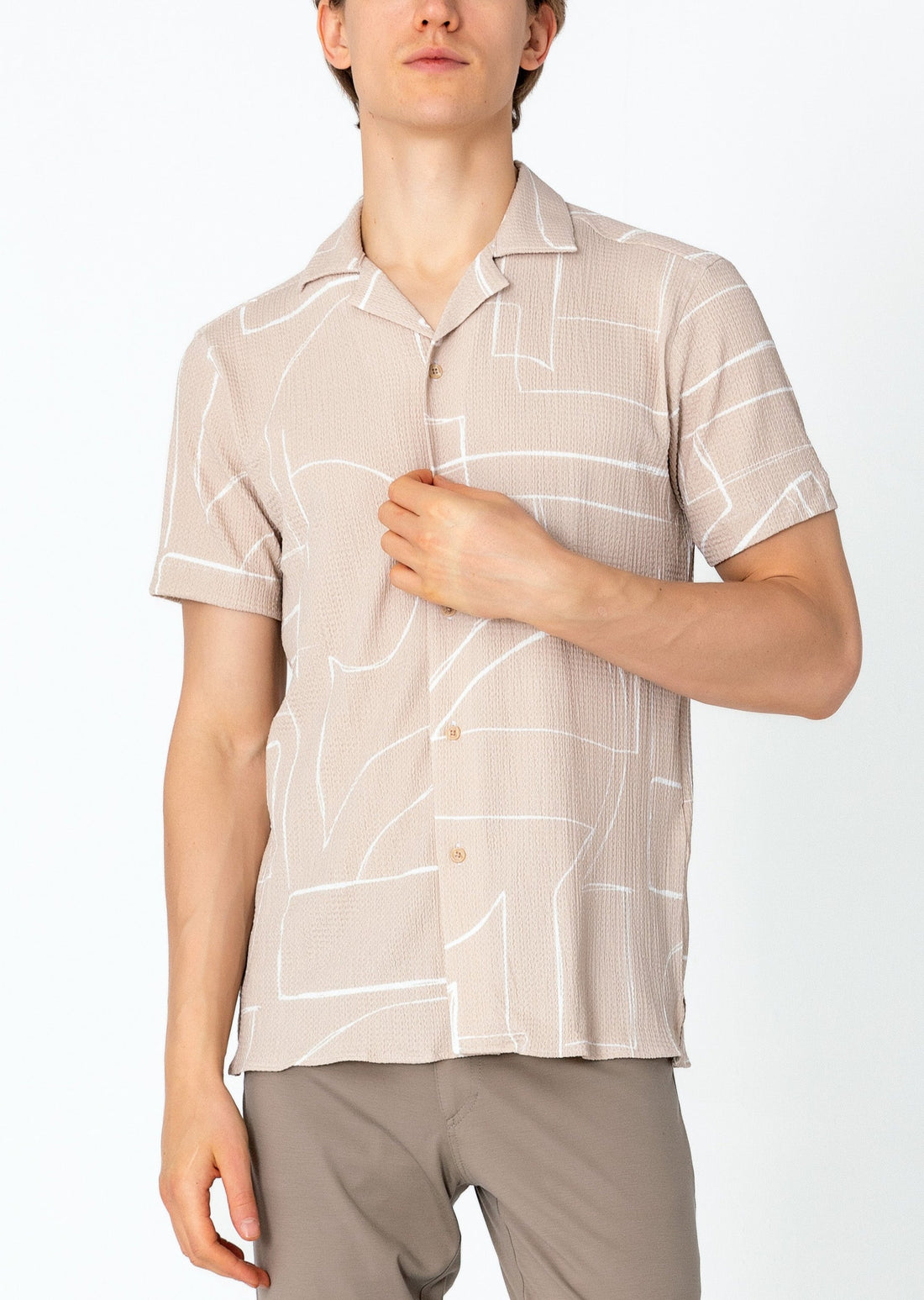Short Sleeve Shirt - Beige