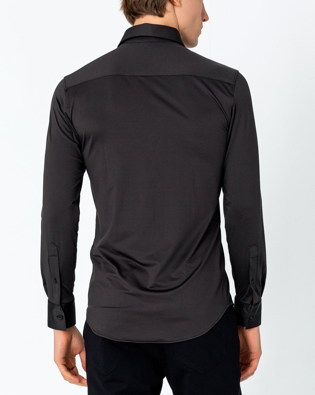 Wrinkle Free Athletic Dress Shirt - Black
