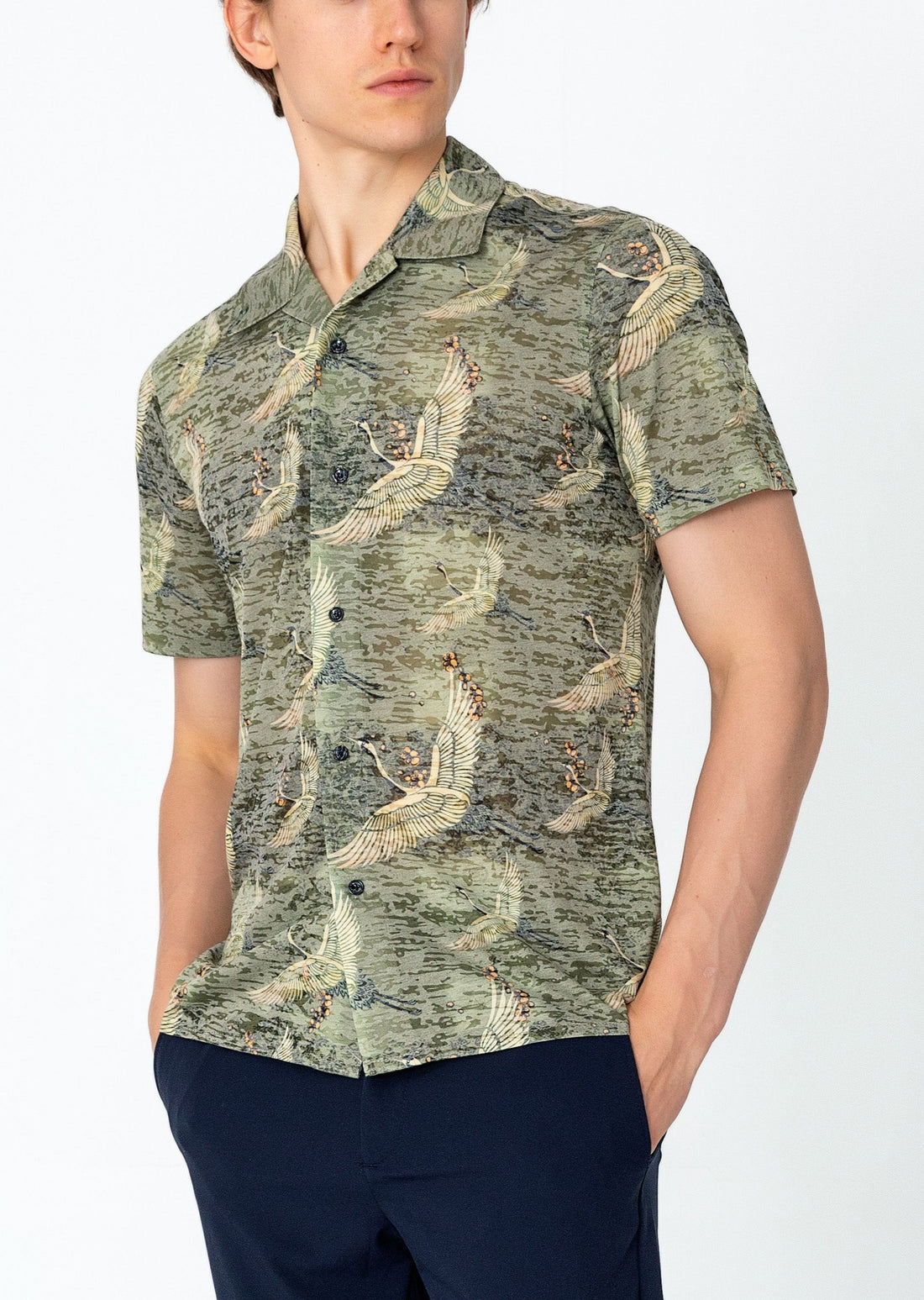 Collared Lightweight Shirt - Stork Green