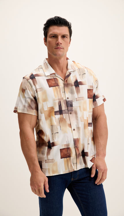 N° 4949 CAMISA TODO ESTAMPADO CAMP CUELLO - NEGRO