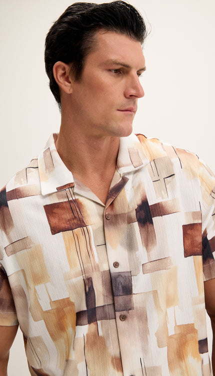 N° 4949 CAMISA TODO ESTAMPADO CAMP CUELLO - NEGRO