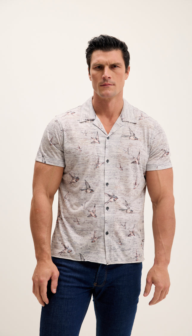 Collared Lightweight Shirt - Sparrow Stone