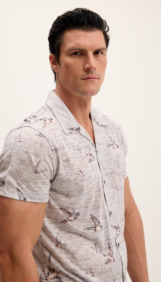 Collared Lightweight Shirt - Sparrow Stone