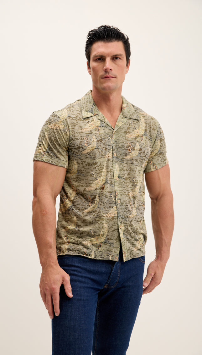 Collared Lightweight Shirt - Stork Green
