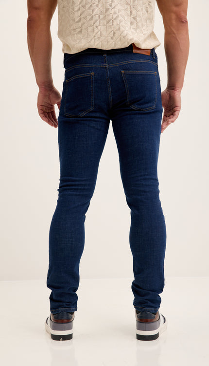 Fitted Tapered Jeans - Blue