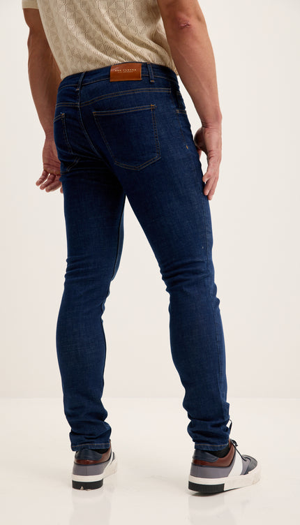 Fitted Tapered Jeans - Blue