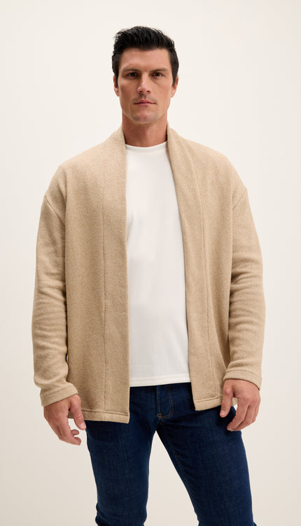 Lässige Strickjacke mit offener Vorderseite - Vizon