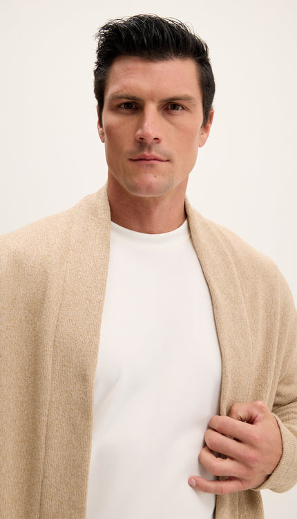 Lässige Strickjacke mit offener Vorderseite - Vizon