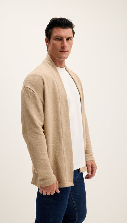 Lässige Strickjacke mit offener Vorderseite - Vizon