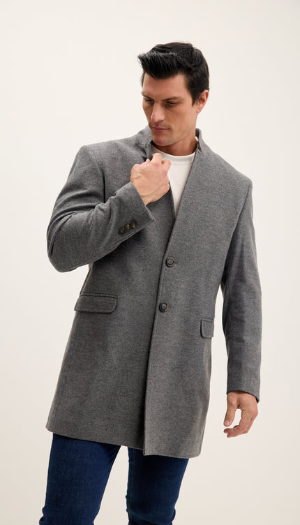 N° 7988 CABAN EN LAINE MÉLANGÉE - MARINE