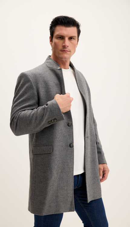 N° 7988 CABAN EN LAINE MÉLANGÉE - MARINE