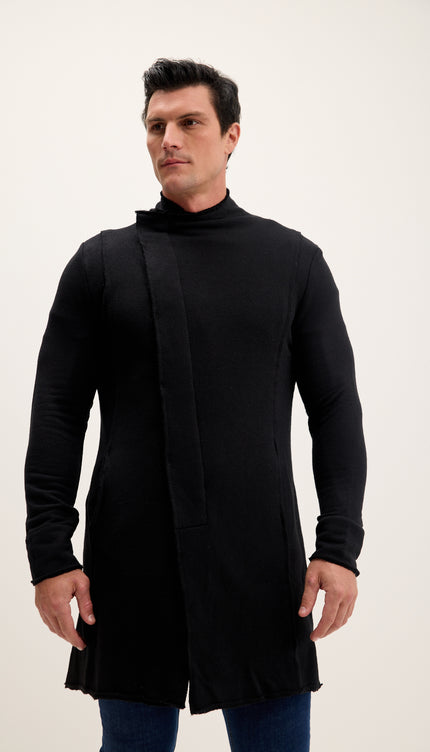 Asymmetric Rebel Cardigan - Black