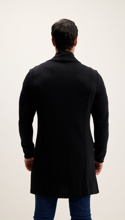 Asymmetric Rebel Cardigan - Black