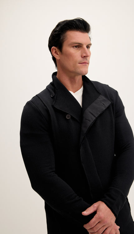 Asymmetric Rebel Cardigan - Black