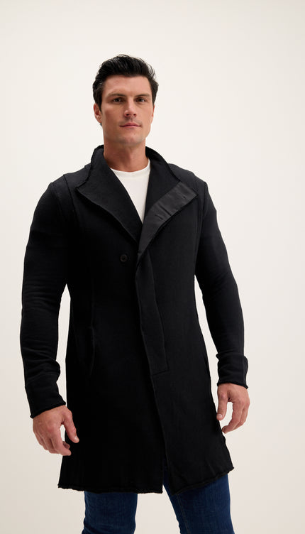 Asymmetric Rebel Cardigan - Black