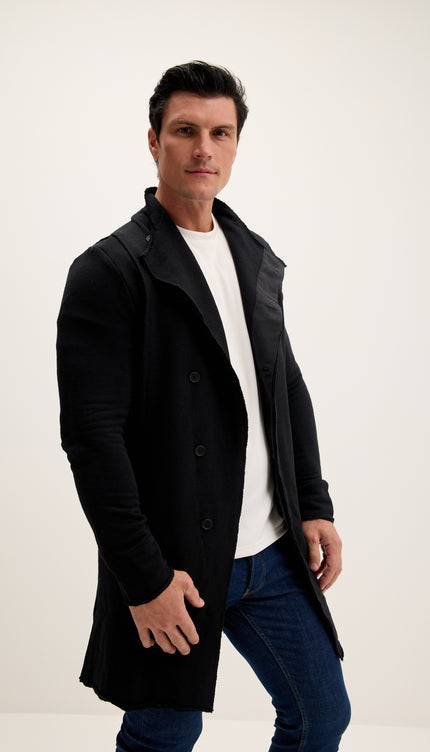 Asymmetric Rebel Cardigan - Black