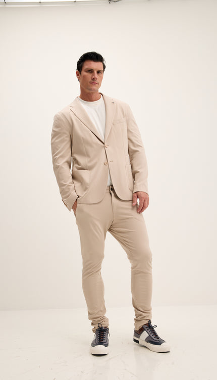 Lightweight Patch Pocket Jacket - Beige