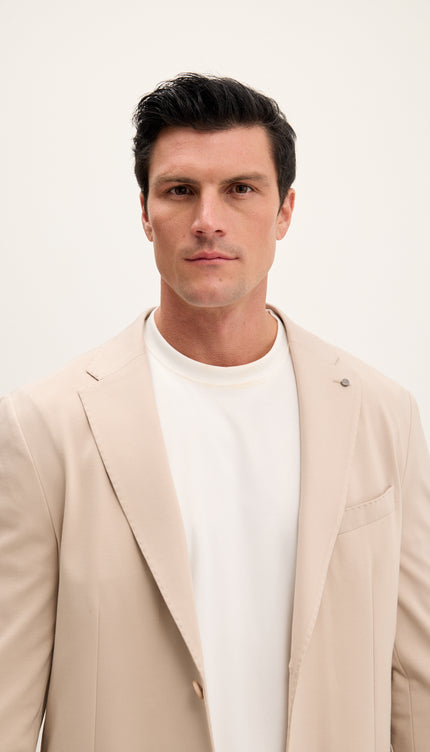 Lightweight Patch Pocket Jacket - Beige