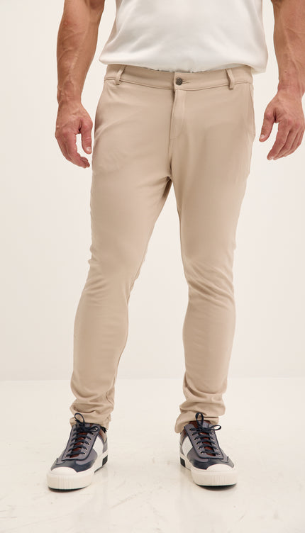 Tapered Casual Wear Pants - Beige