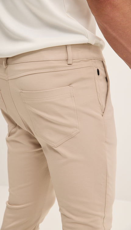 Tapered Casual Wear Pants - Beige