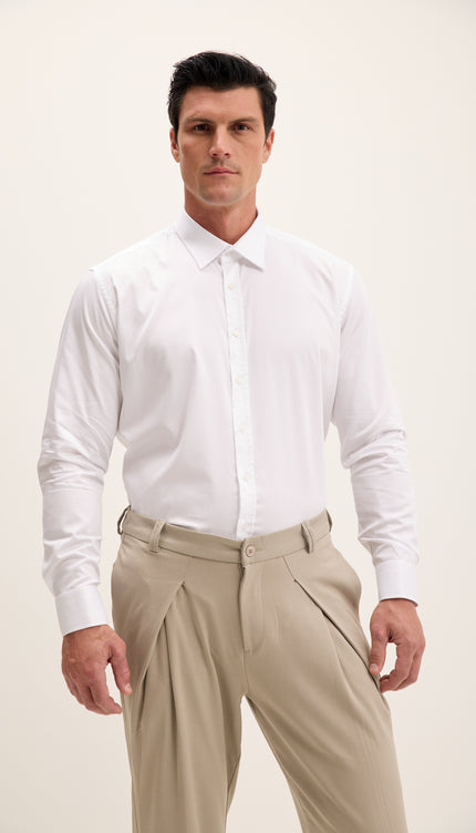 Camicia elegante tono accenti - Bianco