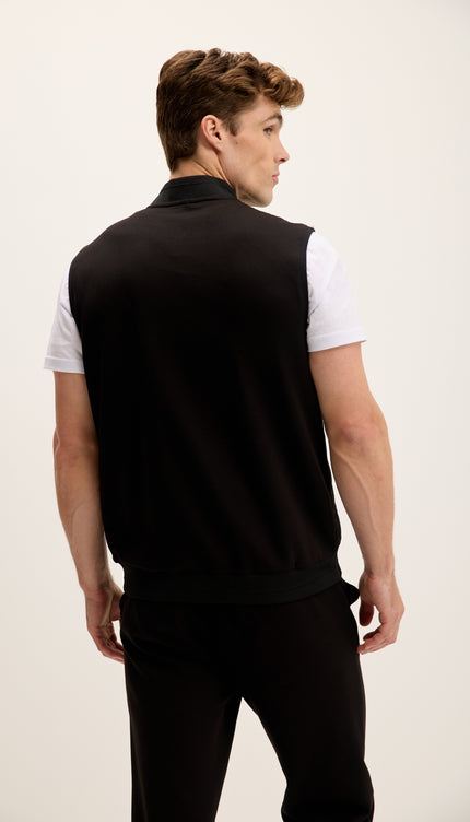 Light Padded Fitted Vest - Black