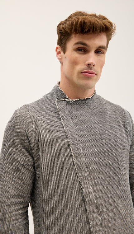 N° 71228 CARDIGAN NERO BIANCO