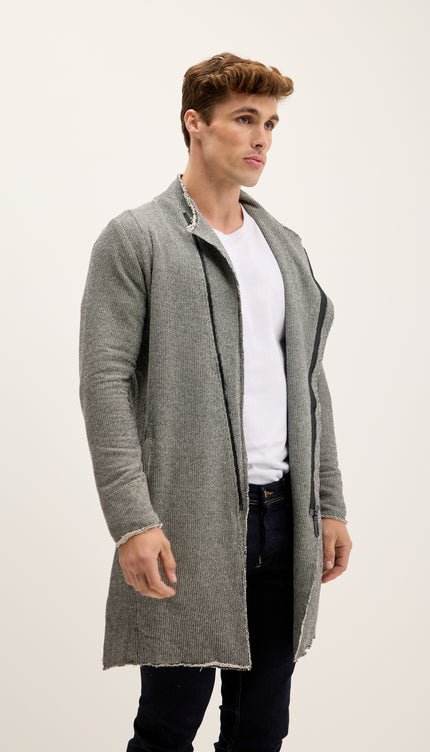 N° 71228 CARDIGAN NERO BIANCO