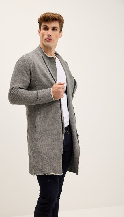 N° 71228 CARDIGAN NERO BIANCO
