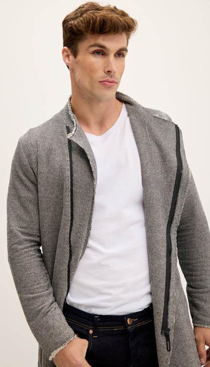 N° 71228 CARDIGAN NERO BIANCO