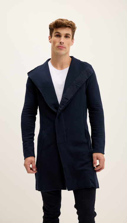 Cardigan ribelle asimmetrico - blu scuro