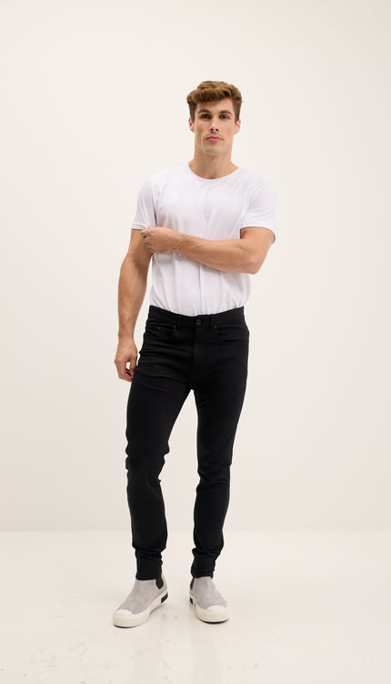 Lightweight Fitted Casual Pants - Black