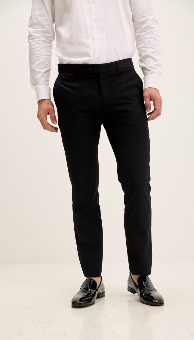 Classic Tuxedo Pants - Black Matte