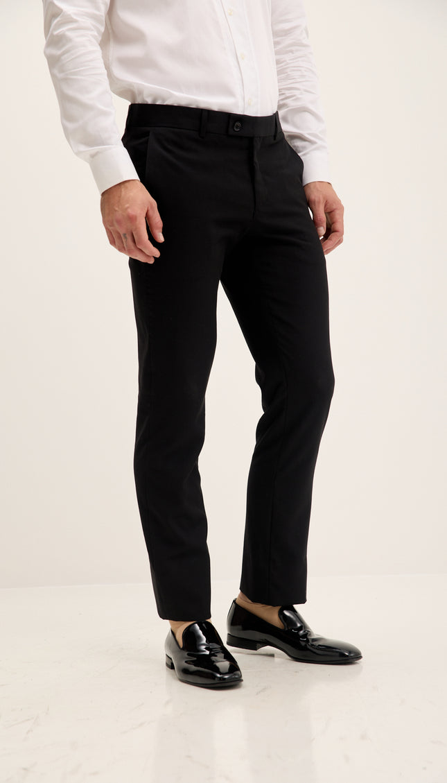Classic Tuxedo Pants - Black Matte