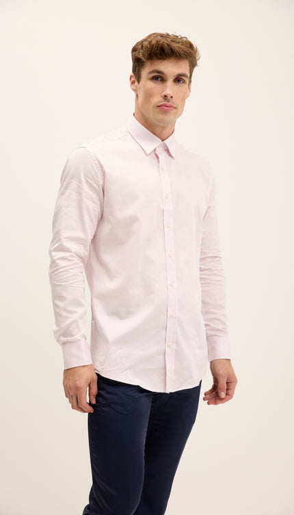 Camicia elegante con dettagli tono su tono - Rosa chiaro