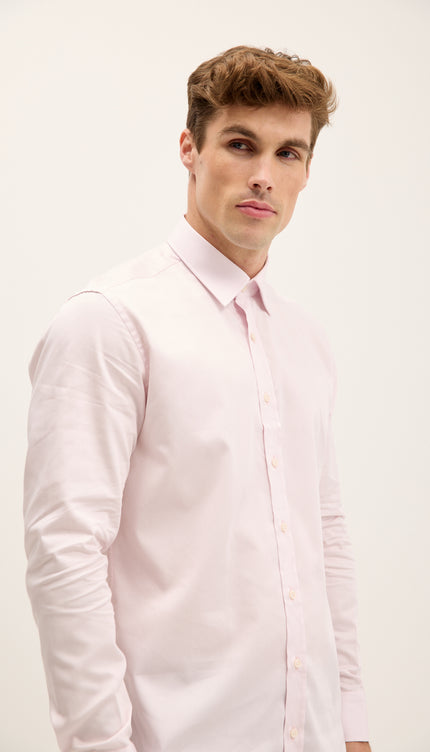 Camicia elegante con dettagli tono su tono - Rosa chiaro