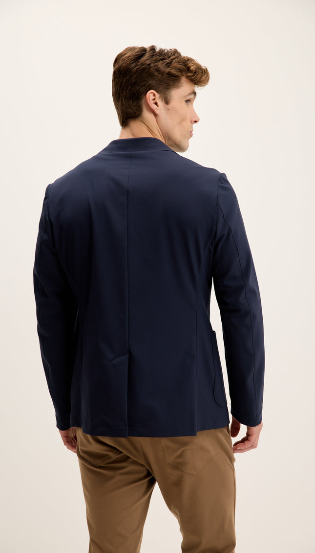 Wrinkle Free Tapered Travel Jacket - Navy