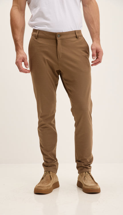 Pantalon décontracté fuselé - Camel