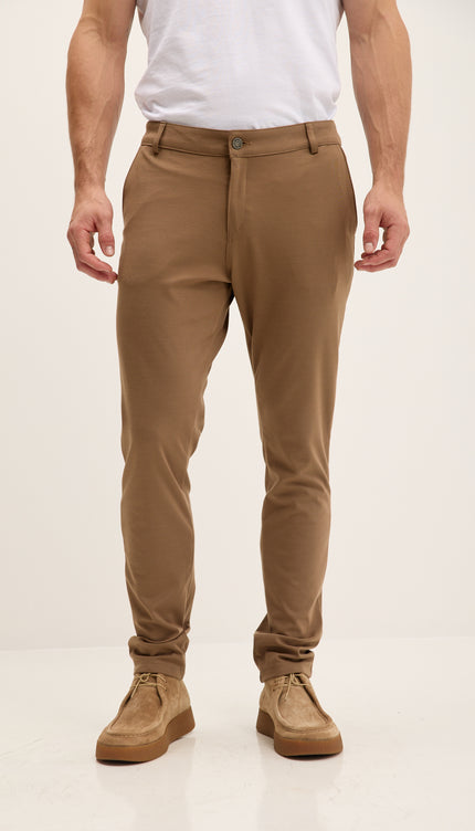 Pantalon décontracté fuselé - Camel