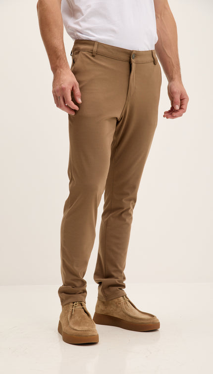 Pantalon décontracté fuselé - Camel