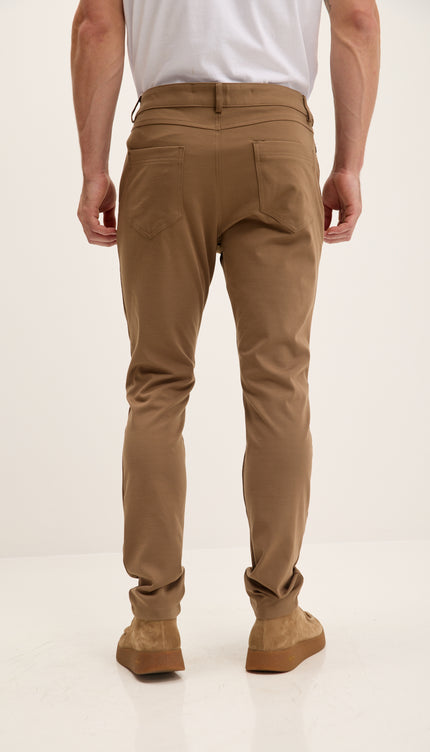 Pantalon décontracté fuselé - Camel