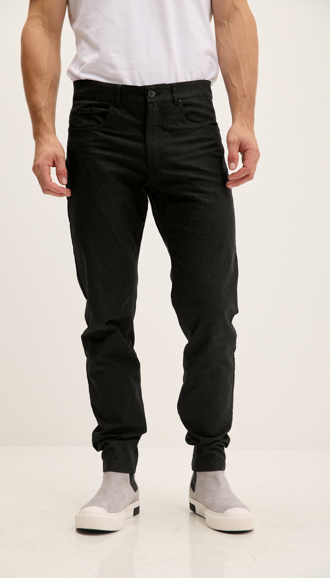 Lightweight 5-pocket Style Pants - Black