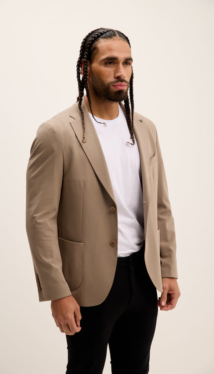 Lightweight Patch Pocket Jacket - Sand