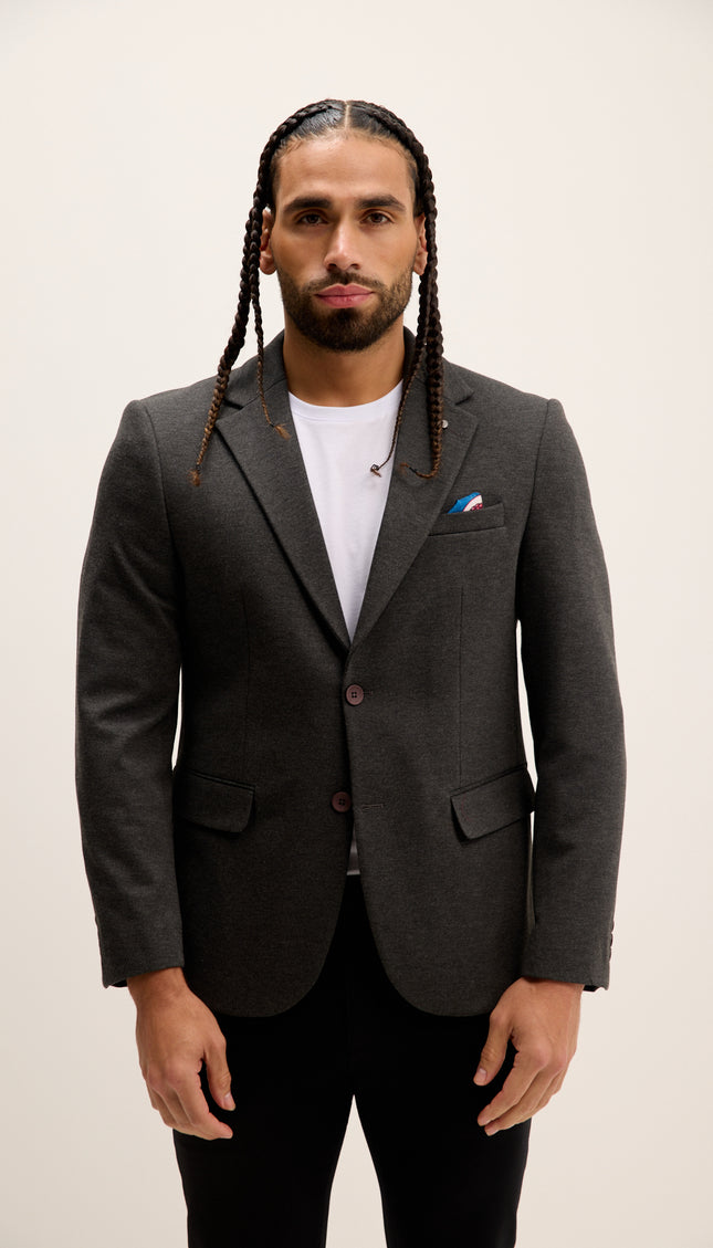 Notch Lapel Blazer - Anthracite