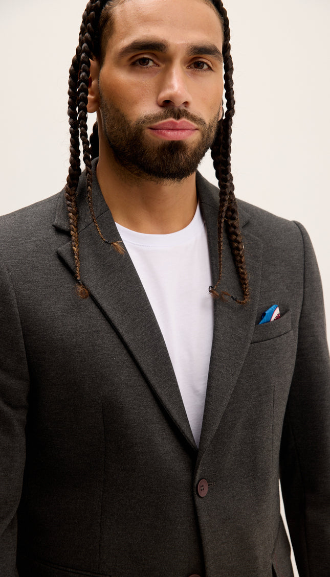 Notch Lapel Blazer - Anthracite