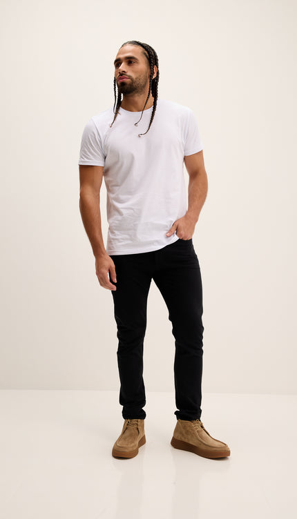 Lightweight Fitted Casual Pants - Black