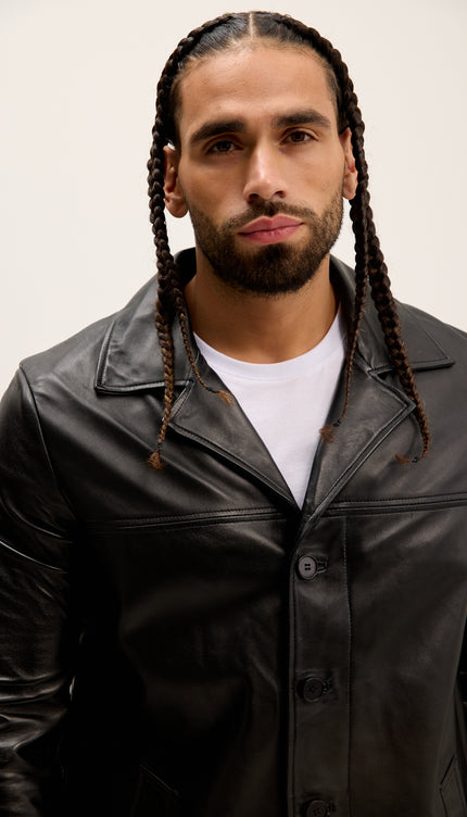 Giacca da smoking con risvolto a punta in velluto Kennedy - Nero